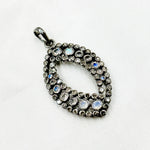 Load image into Gallery viewer, DSP041. Diamond Silver Gemstone Leaf Pendant