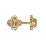 Load image into Gallery viewer, Solid Gold Diamond Flower Stud Earrings