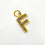 Load image into Gallery viewer, DC539. Diamond Sterling Silver Letter "F" Charm