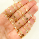 Load image into Gallery viewer, Gold Plated 925 Sterling Silver Diamond Cut Rhomb Link Chains