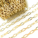 Load image into Gallery viewer, V137GP. Gold Plated 925 Sterling Silver Round Paperclip Chain