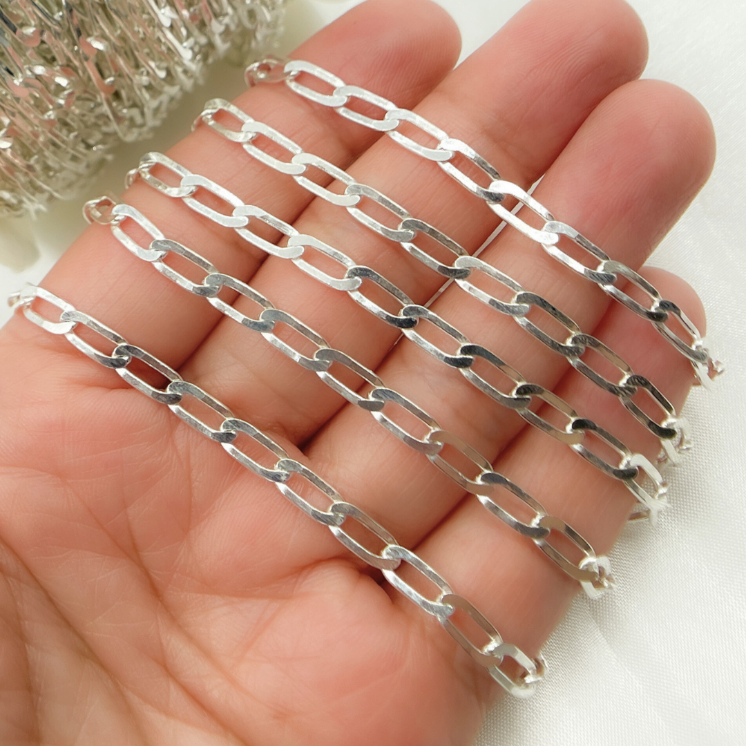Sterling Silver Flat Curb Link Chain