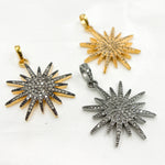 Load image into Gallery viewer, DP280. Diamond Sterling Silver Sun Pendant