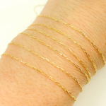 Load image into Gallery viewer, 14K Solid Yellow Gold Flat Paperclip Chain by Foot