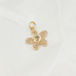 Load image into Gallery viewer, Shop Now Diamond Sterling Silver Flower Charm with Polki Diamond