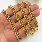 Load image into Gallery viewer, V36GP. Gold Plated  925 Sterling Silver Hollow Double Curb Chain