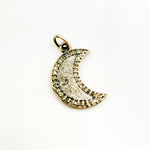 Load image into Gallery viewer, DC073. Diamond Sterling Silver Moon Pendant