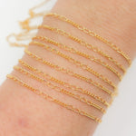 Load image into Gallery viewer, 1653CGF. 14k Gold Filled 3 Long and 5 Short Link Chain