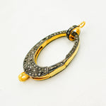 Load image into Gallery viewer, Diamond Sterling Silver Oval Lobster Clasp