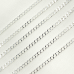 Load image into Gallery viewer, Sterling Silver Miami Flat Curb Link Chains