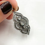 Load image into Gallery viewer, Silver Fancy Shape Pendant with Gemstone