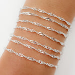 Load image into Gallery viewer, Shop Silver Singapore Link Chains