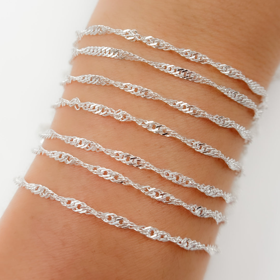 Shop Silver Singapore Link Chains