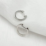 Load image into Gallery viewer, 14K Solid Gold Diamond Huggies