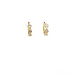 Load image into Gallery viewer, EHG57033. 14k Solid Gold Diamond Baguette Hoops