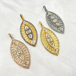 Load image into Gallery viewer, DP204. Diamond Sterling Silver Leaf Shape Pendant with Polki Diamond