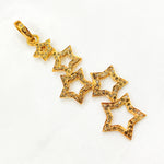 Load image into Gallery viewer, DP549. Diamond Silver Five Stars Pendant