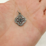 Load image into Gallery viewer, DC389. Diamond Sterling Silver Flower Charm with Gemstone