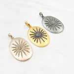 Load image into Gallery viewer, Buy Diamond Sterling Silver Oval Star Pendant