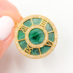 Load image into Gallery viewer, 14K Gold Roman Time Pendant