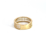 Load image into Gallery viewer, 14k Solid Gold Diamond Band Ring.