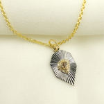 Load image into Gallery viewer, 925 Sterling Silver Black Rhodium with Diamonds Shield Shape Charm. KSG21