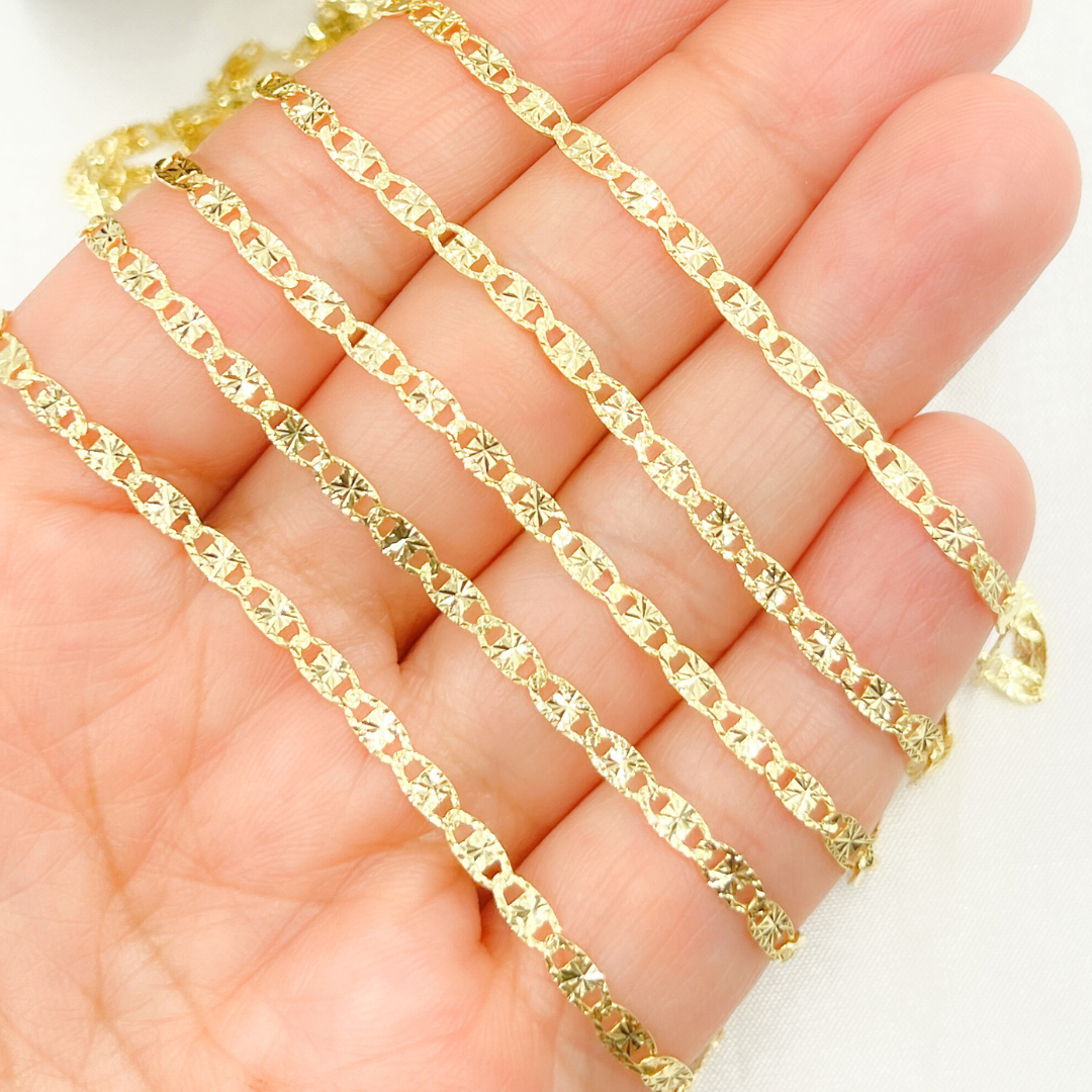 Gold Diamond Cut Marina Link