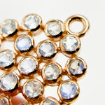 Load image into Gallery viewer, Buy Now sterling silver square connector with blue gemstones