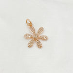 Load image into Gallery viewer, DC449. Diamond Sterling Silver Flower Pendant