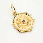 Load image into Gallery viewer, Solid Gold Diamond Hexagon Shape Charm
