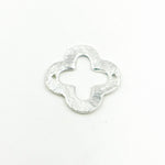 Load image into Gallery viewer, 15MM White Sterling Silver Brushed Flower Connector