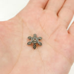 Load image into Gallery viewer, DC759. Diamond & Sterling Silver Flower Bead Cap