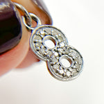 Load image into Gallery viewer, DC485. Diamond Sterling Silver Number "8" Charm