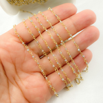 Load image into Gallery viewer, CMS56. Coated Multi Moonstone Wire Wrap Chain