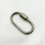 Load image into Gallery viewer, DC604M. Sterling Silver Matte Oval Screw Clasp