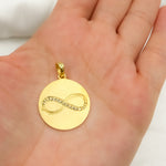 Load image into Gallery viewer, DC099. Diamond Sterling Silver Round Infinity Symbol Pendant