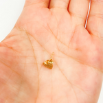 Load image into Gallery viewer, EFB51529. 14K Solid Gold and Diamonds Heart Earrings