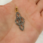 Load image into Gallery viewer, DP421. Diamond Sterling Silver Fancy Shape Pendant