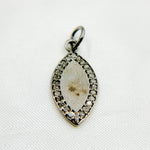 Load image into Gallery viewer, DC035. Diamond Sterling Silver Marquise Pendant