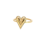 Load image into Gallery viewer, 14K Solid Gold Diamond Statement Heart Ring.