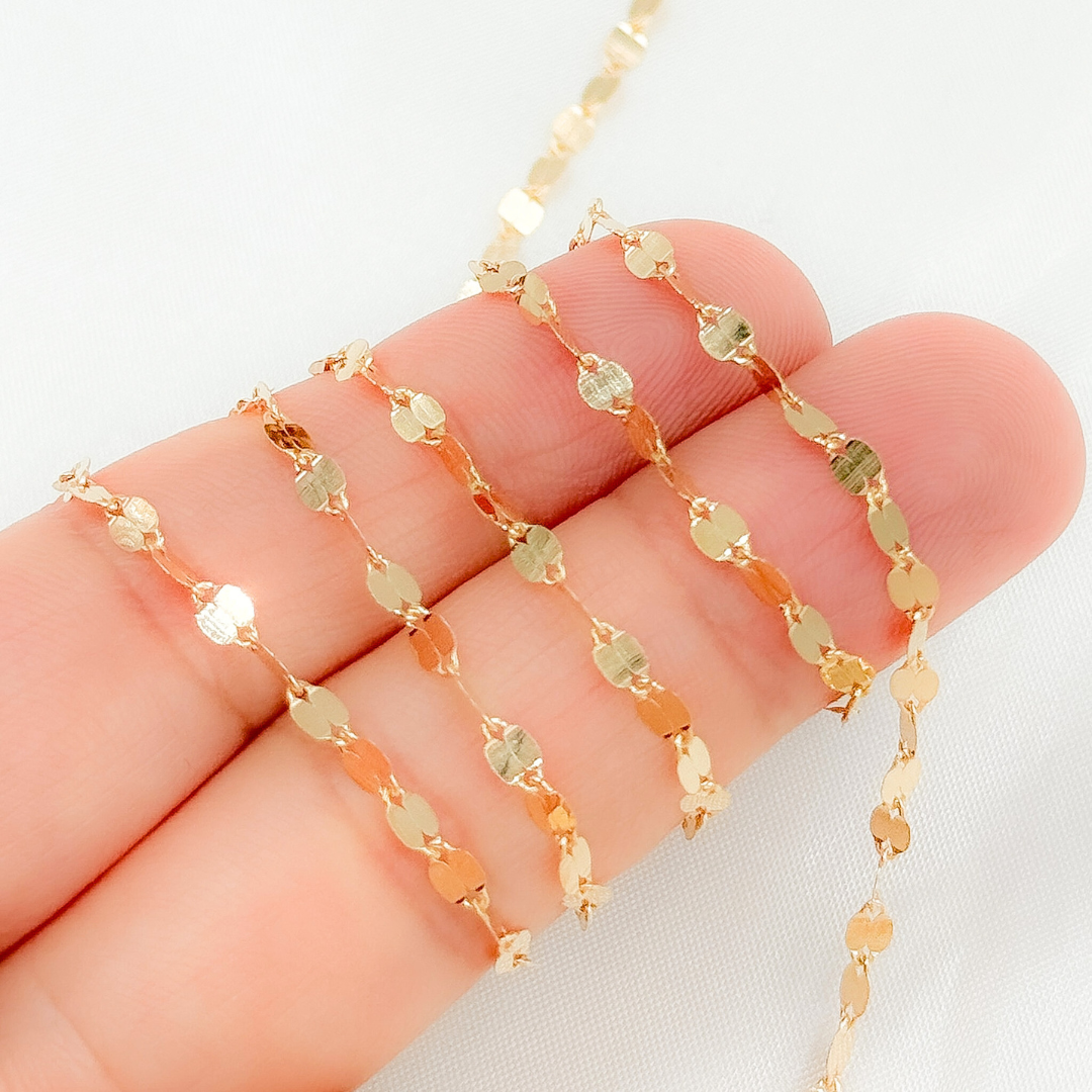 V223GF. 14K Gold Filled Flat Marina Chain