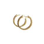 Load image into Gallery viewer, EHD56414. 14k Solid Gold Diamond Hoop