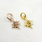 Load image into Gallery viewer, DC534. Diamond Sterling Silver Star Charm