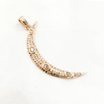 Load image into Gallery viewer, Diamond Sterling Silver Moon Pendant with Polki Diamond