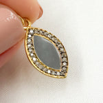 Load image into Gallery viewer, Diamond Sterling Silver Marquise Enamel Pendant