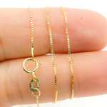 Load image into Gallery viewer, 14K Solid Gold Box Chain