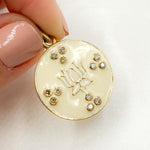 Load image into Gallery viewer, Sterling Silver Round Flower Enamel Pendant