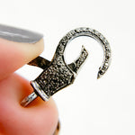 Load image into Gallery viewer, DC612. Diamond & Sterling Silver Round Trigger Clasp