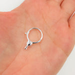 Load image into Gallery viewer, 23MM White Sterling Silver Round Trigger Clasp