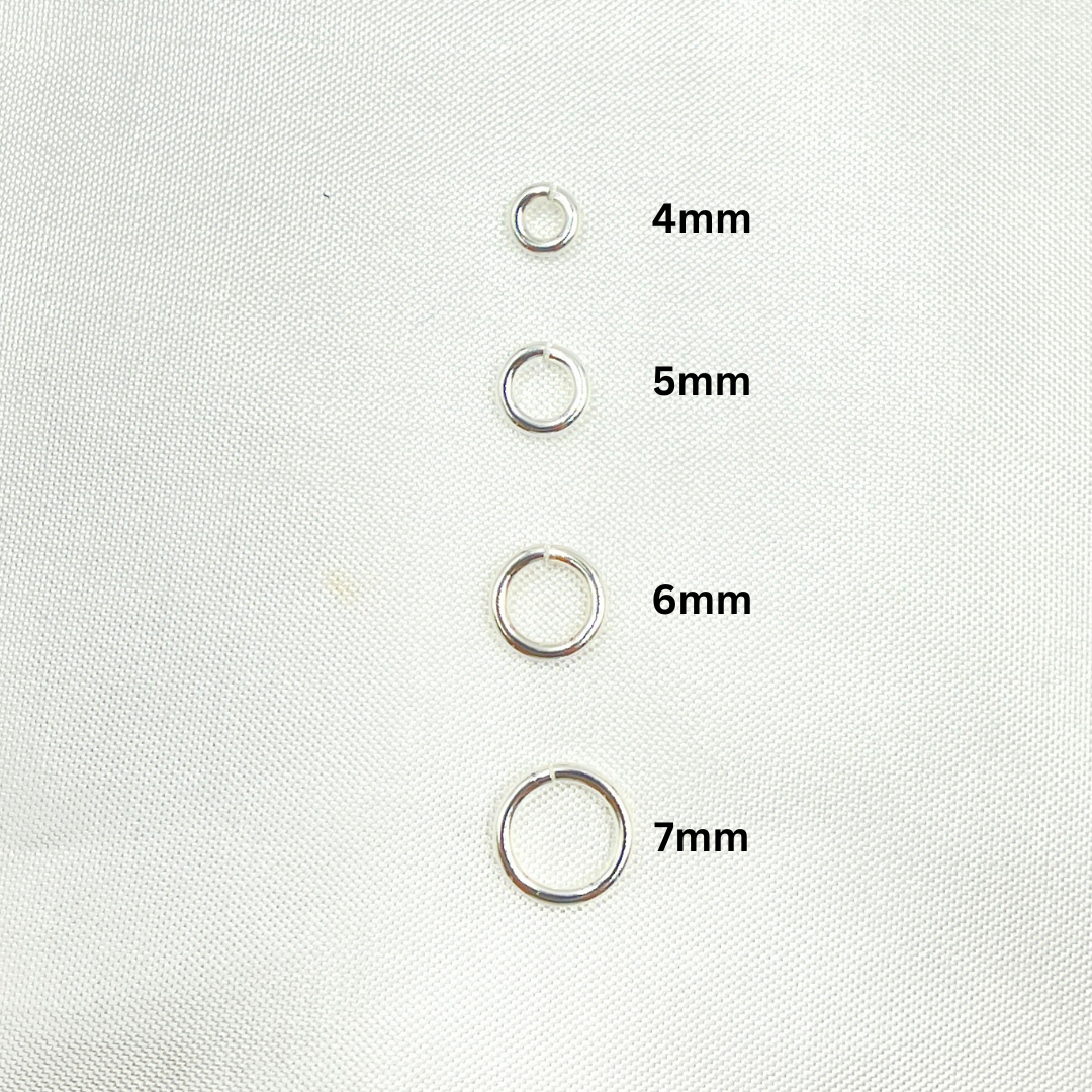 925 Sterling Silver Open Jump Rings 18 Gauge 6mm. 5004522